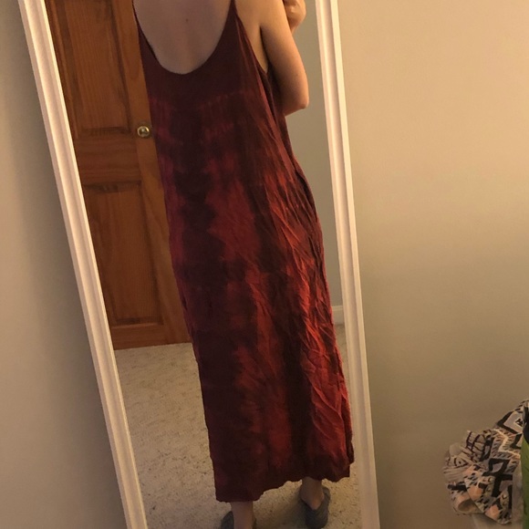 Red Tie Dye Dress - Picture 2 of 4